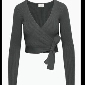 ARITZIA WILFRED ALL TIED UP WRAP SWEATER